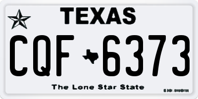 TX license plate CQF6373