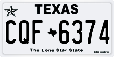 TX license plate CQF6374