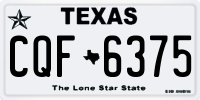 TX license plate CQF6375