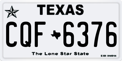 TX license plate CQF6376