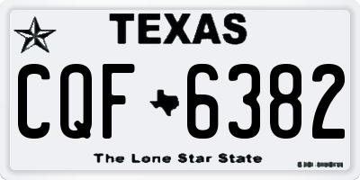 TX license plate CQF6382