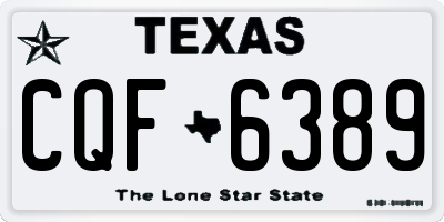 TX license plate CQF6389