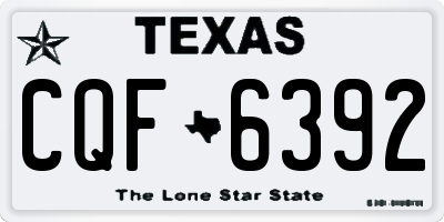 TX license plate CQF6392