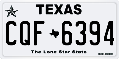 TX license plate CQF6394