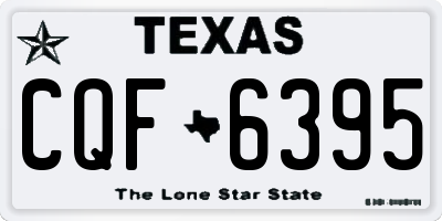 TX license plate CQF6395