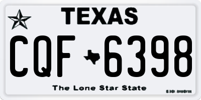 TX license plate CQF6398