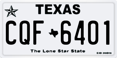 TX license plate CQF6401