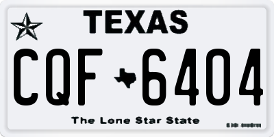 TX license plate CQF6404