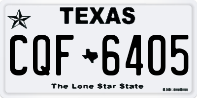 TX license plate CQF6405