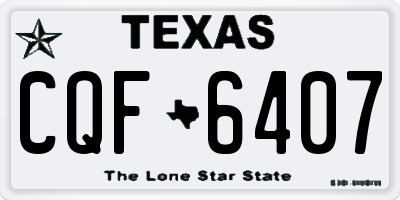 TX license plate CQF6407