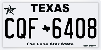 TX license plate CQF6408