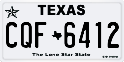 TX license plate CQF6412