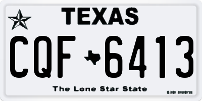 TX license plate CQF6413