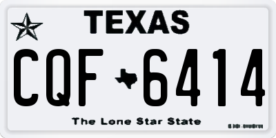 TX license plate CQF6414