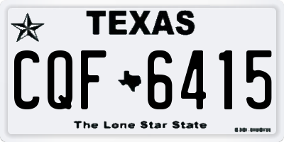 TX license plate CQF6415