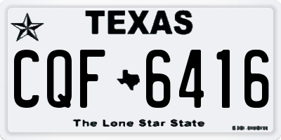 TX license plate CQF6416
