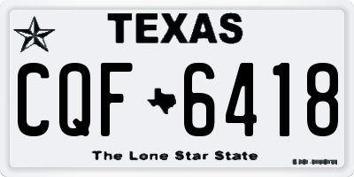 TX license plate CQF6418