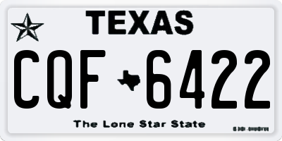 TX license plate CQF6422