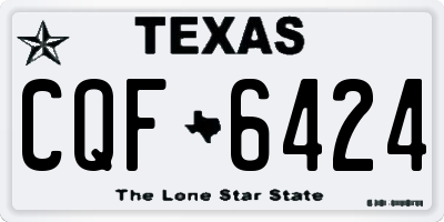 TX license plate CQF6424