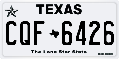 TX license plate CQF6426