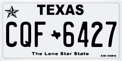 TX license plate CQF6427