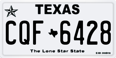 TX license plate CQF6428