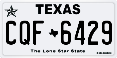TX license plate CQF6429