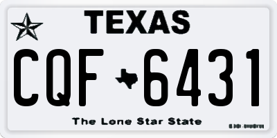 TX license plate CQF6431