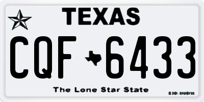 TX license plate CQF6433