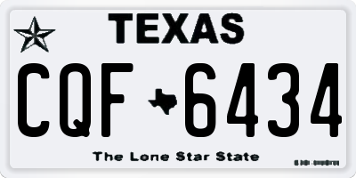 TX license plate CQF6434