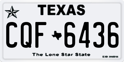 TX license plate CQF6436