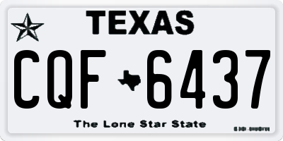 TX license plate CQF6437