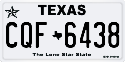TX license plate CQF6438