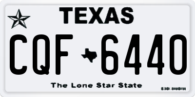 TX license plate CQF6440