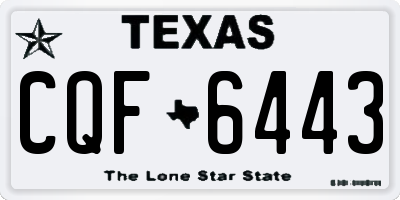 TX license plate CQF6443