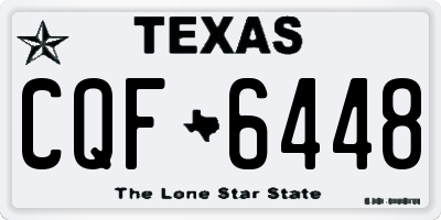 TX license plate CQF6448