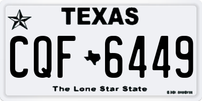 TX license plate CQF6449