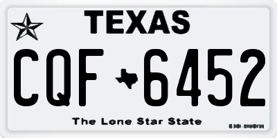TX license plate CQF6452