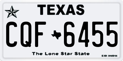 TX license plate CQF6455