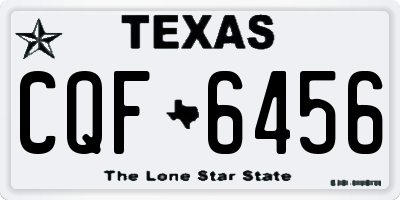TX license plate CQF6456