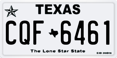 TX license plate CQF6461