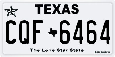 TX license plate CQF6464