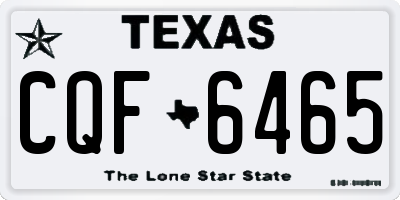 TX license plate CQF6465