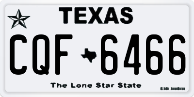 TX license plate CQF6466