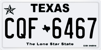 TX license plate CQF6467