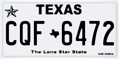 TX license plate CQF6472
