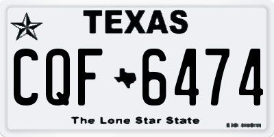 TX license plate CQF6474