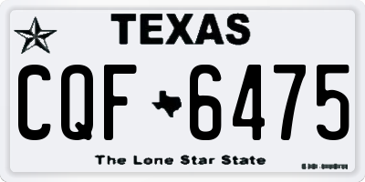 TX license plate CQF6475