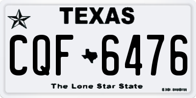 TX license plate CQF6476