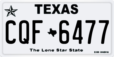TX license plate CQF6477